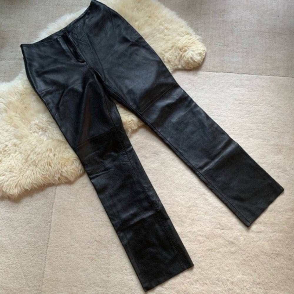 Bebe Genuine Leather High waisted Pants Women’s Size 6